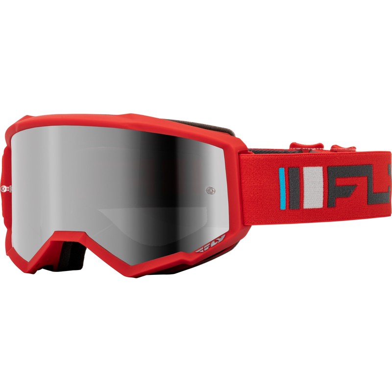 Masque FLY RACING Zone rouge/anthracite - écran argent/fumé Masque FLY RACING Zone rouge/anthracite - écran argent/fumé