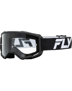 Masque FLY RACING Focus blanc/noir - écran clair