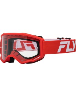 Masque FLY RACING Focus rouge/blanc - écran clair
