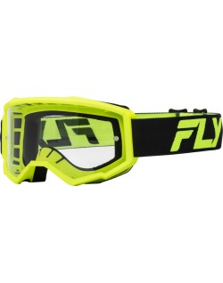 Masque FLY RACING Focus noir/jaune fluo - écran clair