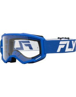 Masque FLY RACING Focus bleu/blanc - écran clair