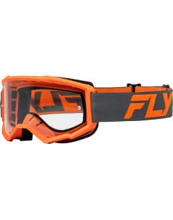 Masque FLY RACING Focus anthracite/orange - écran clair