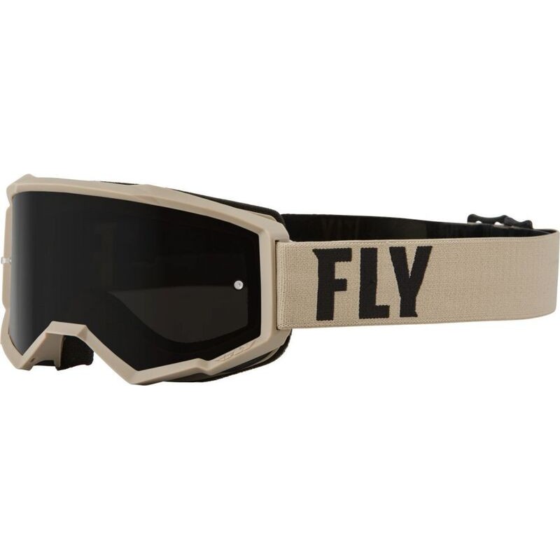 Masque FLY RACING Focus Sand Kaki/Brun - écran fumé foncé