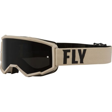 Masque FLY RACING Focus Sand Kaki/Brun - écran fumé foncé
