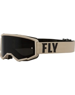 Masque FLY RACING Focus Sand Kaki/Brun - écran fumé foncé
