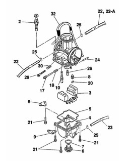 Carburateur Quad vent KEIHIN PWK36 Ø35mm 