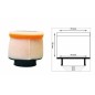 Filtre à air cylindrique TWIN AIR Ø63mm - 158722 Filtre à air cylindrique TWIN AIR Ø63mm - 158722