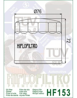 Filtre à huile HIFLOFILTRO Racing - HF153RC
