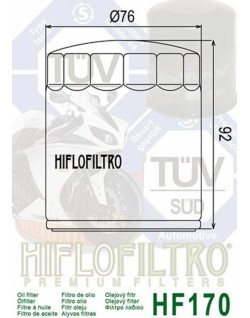 Filtre à huile HIFLOFILTRO Noir brillant - HF170B