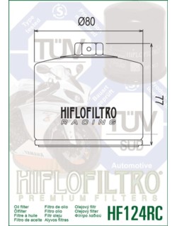 Filtre à huile HIFLOFILTRO Racing - HF124RC Kawasaki