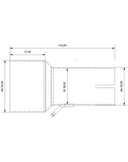 Tube de raccordement MIVV 55  38 mm