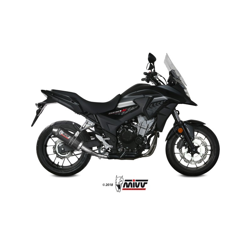 Silencieux MIVV Oval carbone/casquette carbone Honda CB500X Silencieux MIVV Oval carbone/casquette carbone Honda CB500X