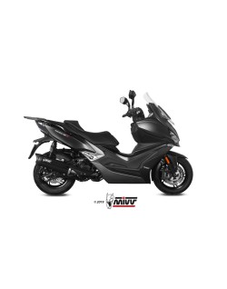 Silencieux MIVV Mover inox noir/casquette ABS noir Kymco Xciting 400I S