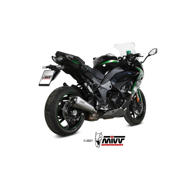 Silencieux MIVV Delta Race inox brossé/carbone - Kawasaki Ninja 1000 sx Silencieux MIVV Delta Race inox brossé/carbone - Kawasaki Ninja 1000 sx