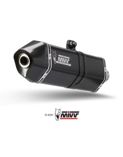 Silencieux MIVV Speed Edge inox noir brossé/casquette carbone - Harley Davidson Pan America