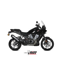 Silencieux MIVV Speed Edge inox noir brossé/casquette carbone - Harley Davidson Pan America