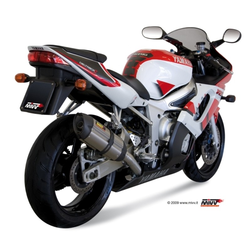 Silencieux MIVV Suono inox/casquette carbone Yamaha YZF-R6 Silencieux MIVV Suono inox/casquette carbone Yamaha YZF-R6