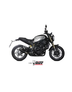 Silencieux MIVV X-M1 inox brossé noir/casquette inox - Benelli Leoncino 800