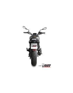 Silencieux MIVV X-M1 inox brossé noir/casquette inox - Benelli Leoncino 800