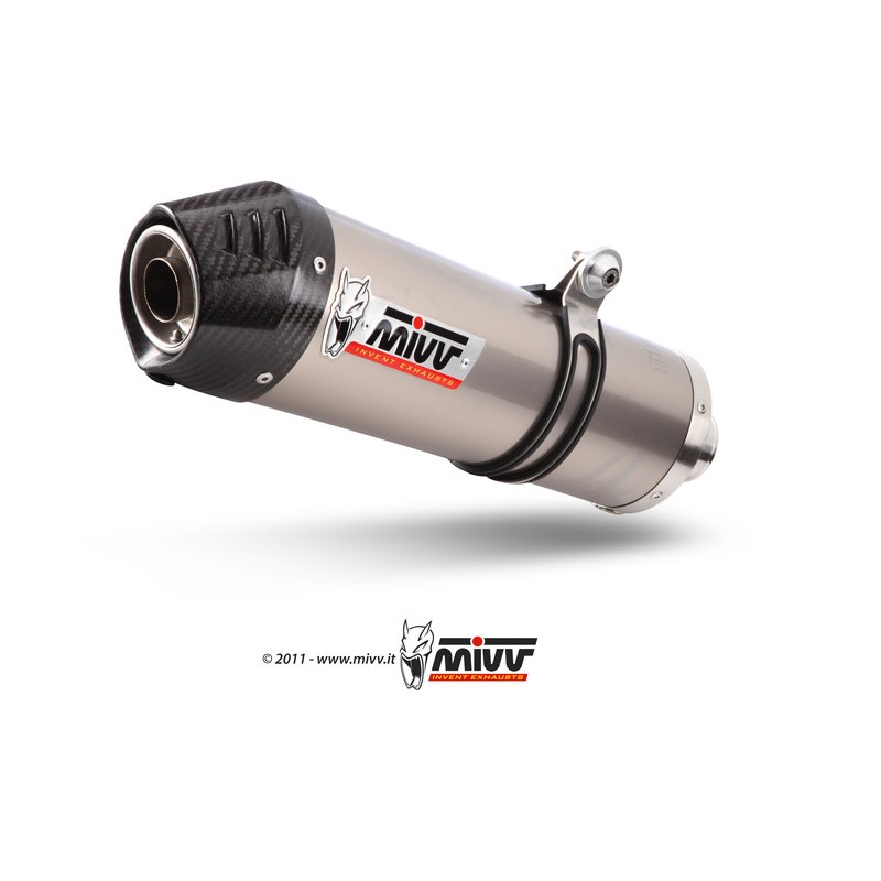 Silencieux MIVV Oval Carbon Cap titane Suzuki Silencieux MIVV Oval Carbon Cap titane Suzuki