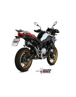 Silencieux MIVV Delta Race Steel Black/casquette carbone BMW F850GS