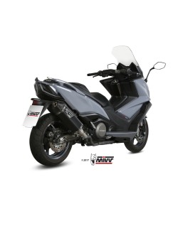 Silencieux MIVV Speed Edge Black inox noir/casquette carbone Kymco AK 550