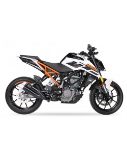 Silencieux IXIL Dual Hyperlow L3XB inox noir / alu - KTM Duke RC125 - XM3357XB