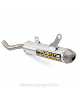 Silencieux PRO CIRCUIT 304 alu brossé/casquette inox Honda CR125R