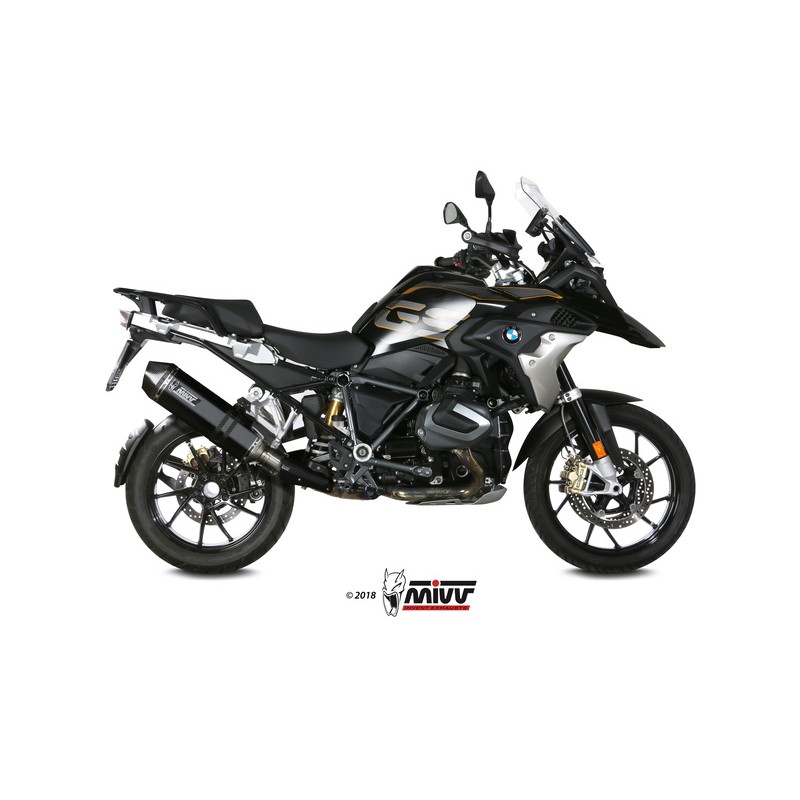 Silencieux MIVV Speed Edge inox noir/casquette carbone BMW R1250GS Silencieux MIVV Speed Edge inox noir/casquette carbone BMW R1250GS