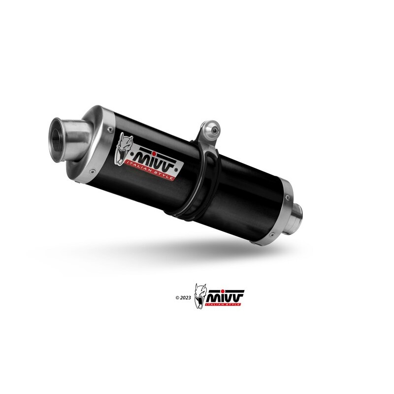 Silencieux MIVV Oval acier noir Silencieux MIVV Oval acier noir