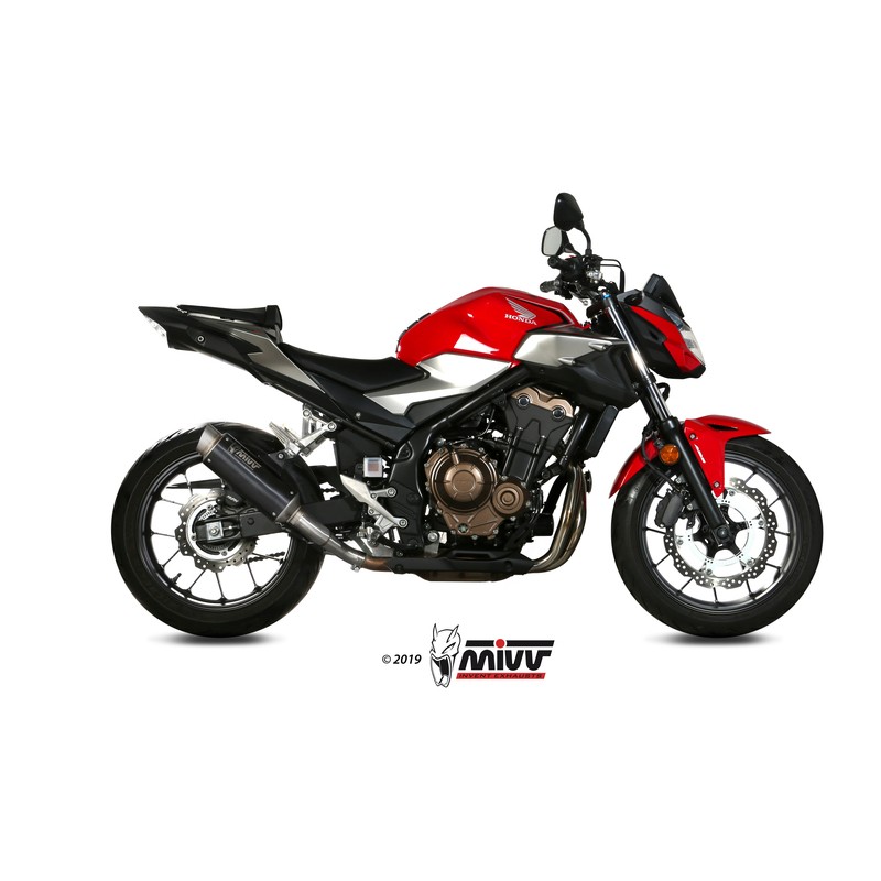 Silencieux MIVV GP Pro inox noir/casquette inox Honda CB500F Silencieux MIVV GP Pro inox noir/casquette inox Honda CB500F