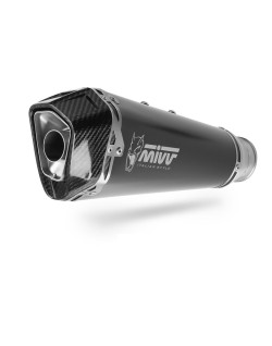 Silencieux MIVV Delta Race - Acier inox noir / inox noir
