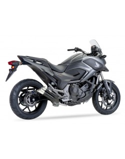 Silencieux IXIL Dual Hyperlow L3XB inox noir / alu - Honda NC750X/S - XH6362XB