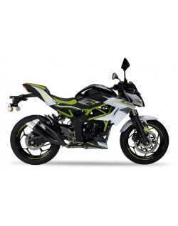 Silencieux IXIL Dual Hyperlow L3XB inox noir / alu - Kawasaki Z125/Ninja 125 - XK7337XB