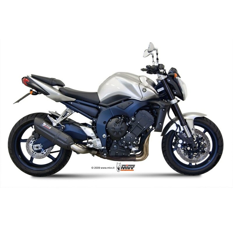 Silencieux MIVV Suono inox brossé noir/casquette carbone Yamaha FZ1/FZ1 Fazer Silencieux MIVV Suono inox brossé noir/casquette carbone Yamaha FZ1/FZ1 Fazer
