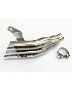Silencieux IXIL Dual Hyperlow L2X inox / alu poli - Suzuki SFV 650 Gladius - XS8358V