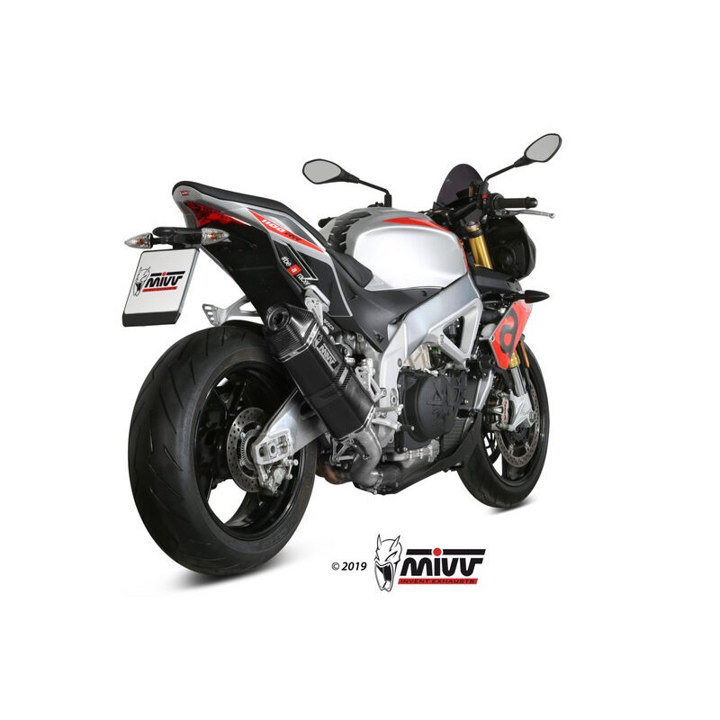 Silencieux MIVV Speed Edge inox noir/carbone - Aprilia Tuono V4 1100 Silencieux MIVV Speed Edge inox noir/carbone - Aprilia Tuono V4 1100