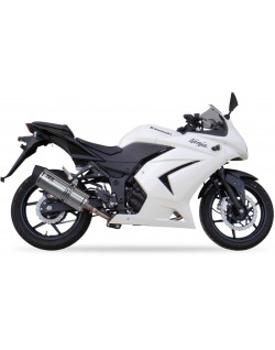 Silencieux IXIL Hexoval Xtrem inox / alu noir - Kawasaki Ninja 250R - OK7034VSE