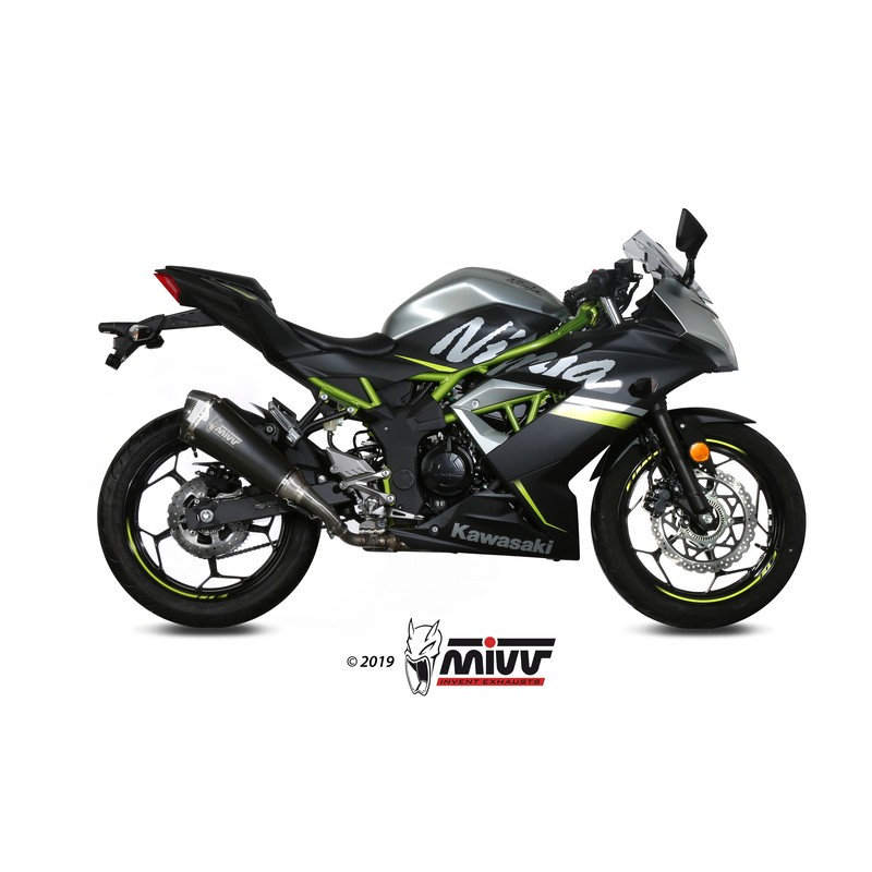 Silencieux MIVV Delta Race inox/casquette carbone Kawasaki Ninja 125 Silencieux MIVV Delta Race inox/casquette carbone Kawasaki Ninja 125