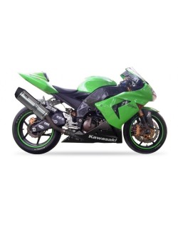 Silencieux IXIL Hexoval Xtrem inox / alu noir - Kawasaki ZX10R - OK7297VSE