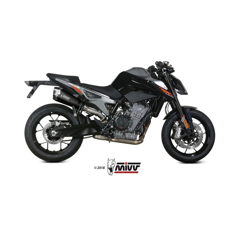 Silencieux MIVV Delta Race inox noir/casquette carbone KTM 790 Duke Silencieux MIVV Delta Race inox noir/casquette carbone KTM 790 Duke