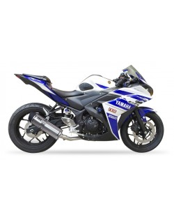 Ligne complète IXIL Hexoval Xtrem Race inox / alu noir - Yamaha R3/R25 - OY9025VSE