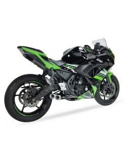Ligne complète IXIL Hyperlow inox noir / alu poli - Kawasaki Z650/Ninja 650 - XK7353XB