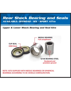 Kit roulements d'amortisseur supérieur ALL BALLS Honda CR125R/250R/500R