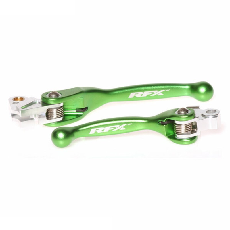 Jeu de leviers flexibles forgés RFX Race (Vert) - Kawasaki KXF450 Jeu de leviers flexibles forgés RFX Race (Vert) - Kawasaki KXF450