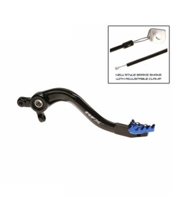 Pédale de frein arrière RFX Pro ST anodisé dur noir/bleu