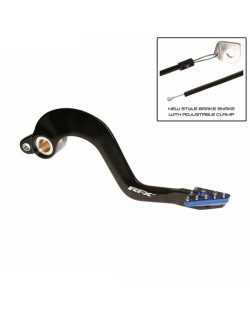 Pédale de frein arrière RFX Pro ST (Anodisé dur noir/bleu) - Yamaha YZ125/250