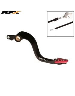 Pédale de frein arrière RFX Pro ST (Anodisé dur noir/rouge) - Honda CR250