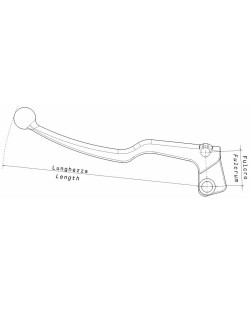 Levier d'embrayage complet DOMINO poli Aprilia Tuono 50/RS50