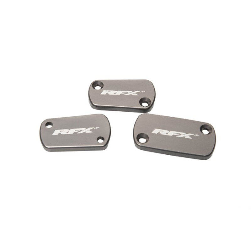 Jeu de bouchons de réservoir RFX Pro (Gris minéral) - Kawasaki KXF450 Jeu de bouchons de réservoir RFX Pro (Gris minéral) - Kawasaki KXF450